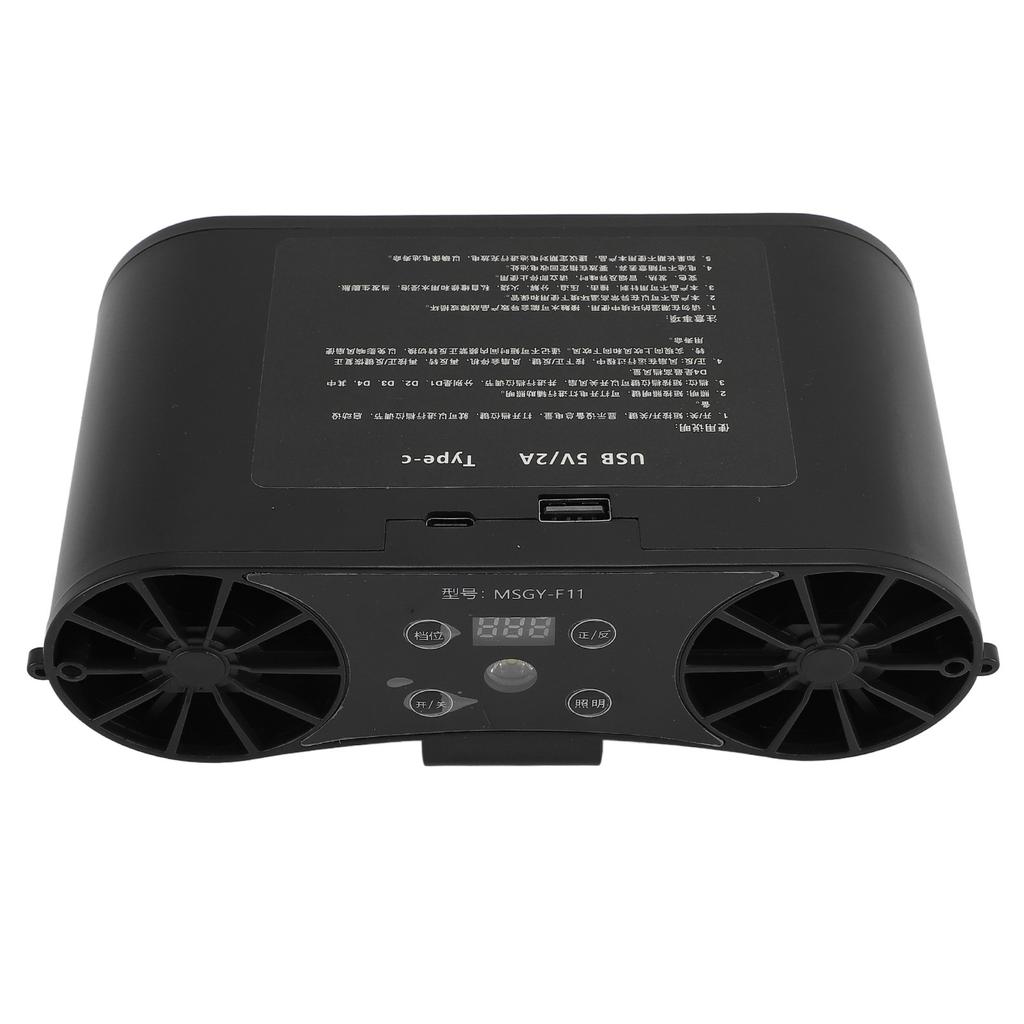 Waist Mounted Fan USB Rechargeable Cooling Fan with Digital Display CW and CCW Strong Airflow Fan