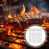 10 stk Grillspyd for grilling flate kebabpinner i rustfritt stål Gjenbrukbare BBQ-grillpinner for kjøtt Kylling Grønnsak Rustfast, varmebestandig