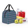Purple Scottish Tartan Plaid Insulated Lunch Bag for Women Children Portable Food Boxes Thermal Lunch Box Tote