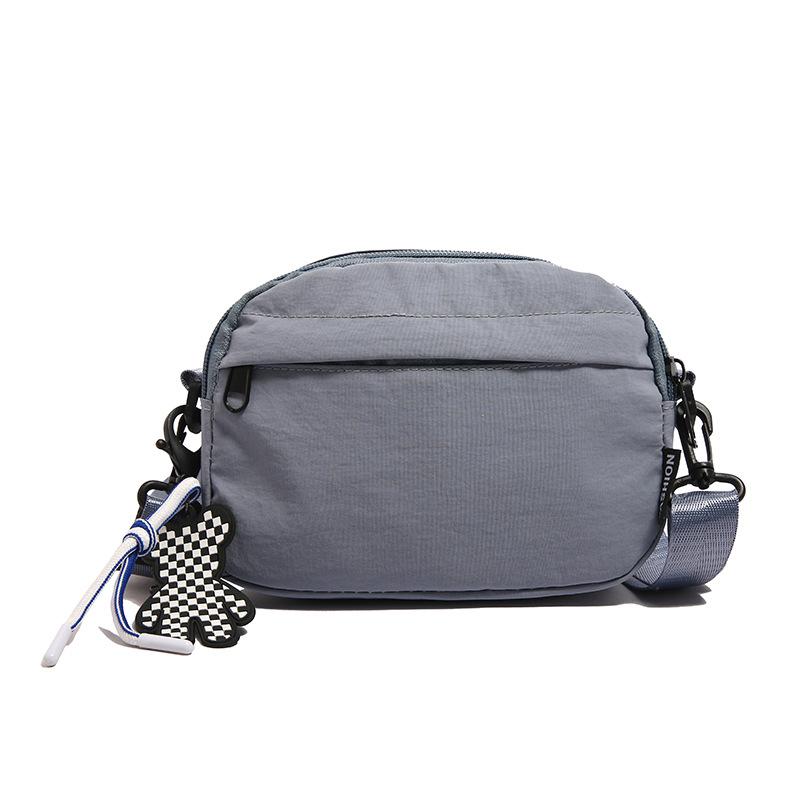 

2025 new macaron nylon small square bag waterproof and lightweight cloth bag women s casual shoulder messenger mobile phone bag синий