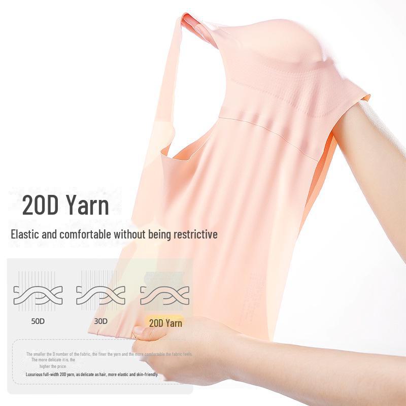 Women's Seamless Cloud Vest: Comfortable, Breathable, One-Piece No-Steel Sports & Sleep Bra