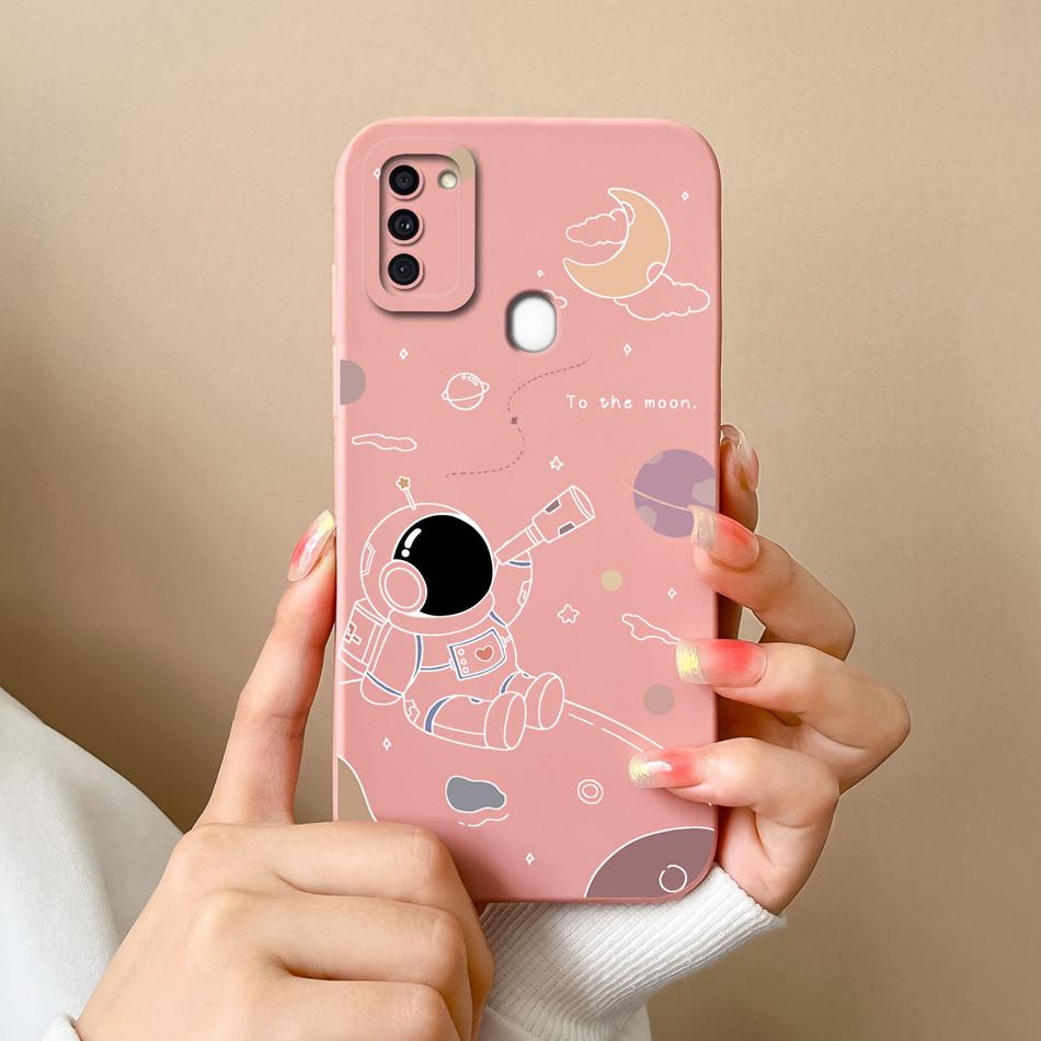 Case For Samsung A11 Flower Soft Liquid Silicone Durable Lens Protection Phone Back Covers For Galaxy A 11 Funda Coque For Woman