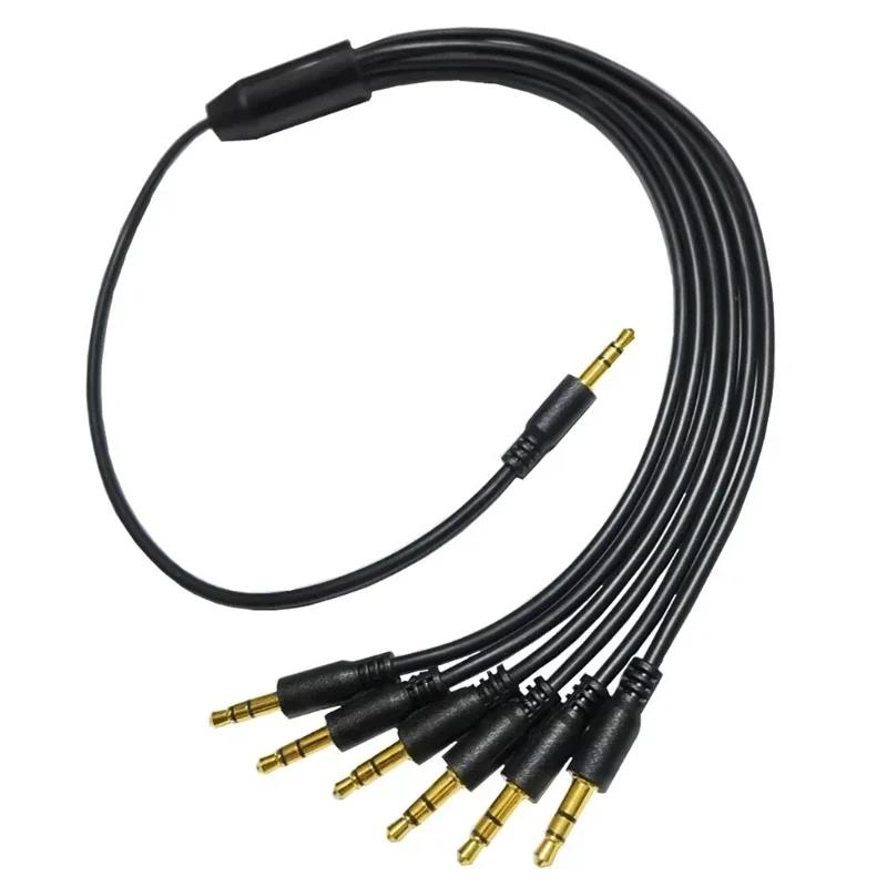3.5mm Splitter Headphone Jack Audio Cable 3.5mm Cable 1 Male to 2/3/4/5/6 male AUX Cable Splitter Adapter For Computer HeadsetGood product
