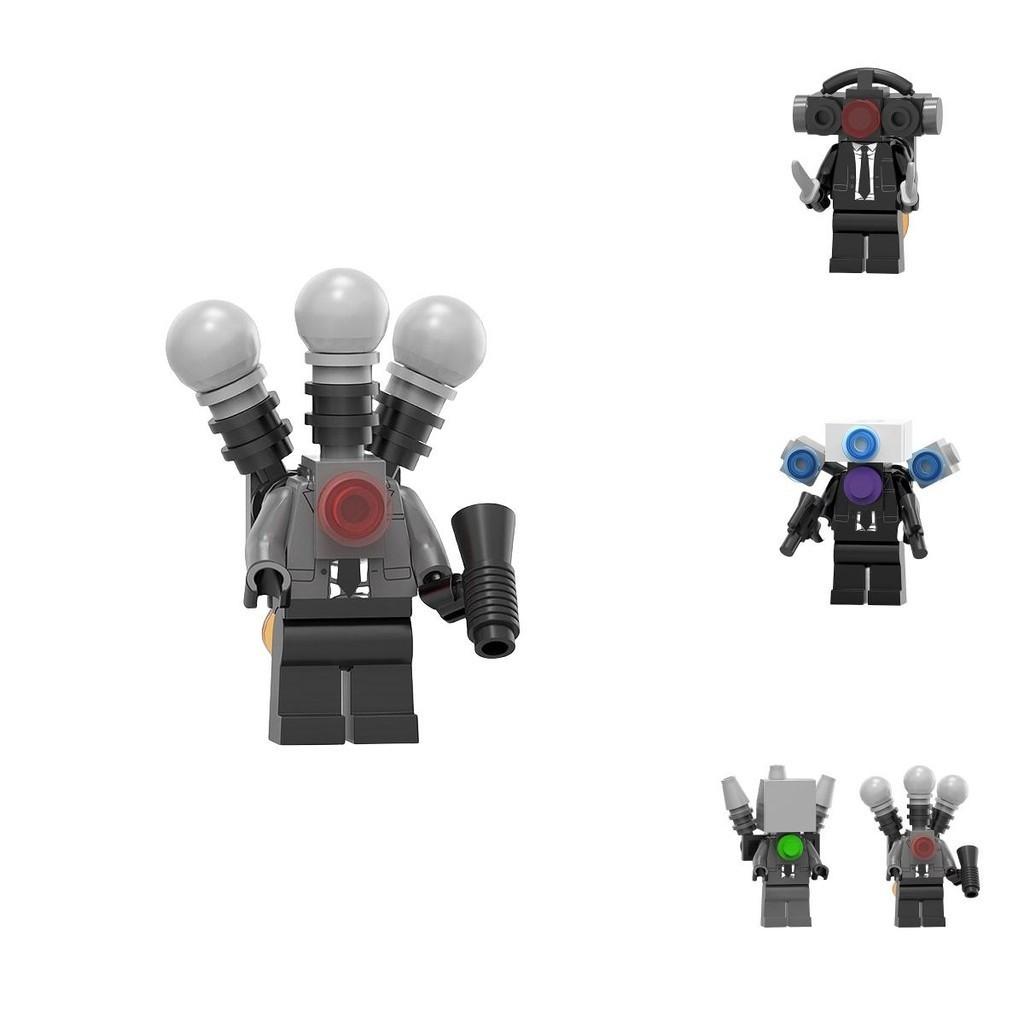 Lg1011 Toilet Man Vs Surveillance Man Series Mic Man Signal Light Man Assembly Building Block Toy Bag