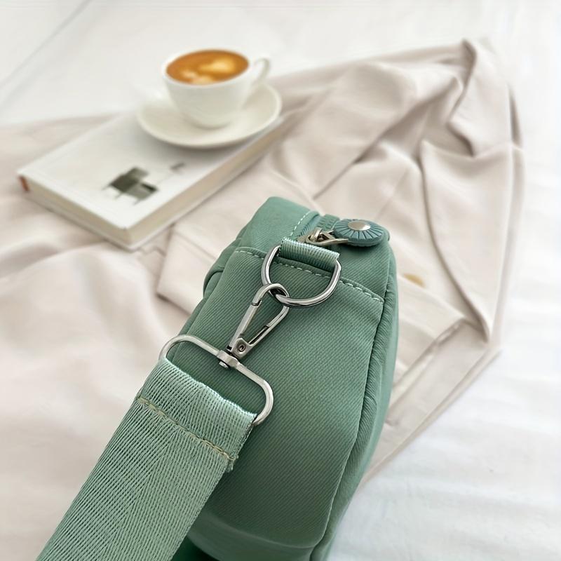 2pcs Simple Crossbody Bag Set, Casual Oxford Cloth Square Bag, Trendy Shoulder Bag With Coin Purse