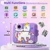 Kids Camera Instant Print with Silicone Cover, Creative Gifts for Girls Age 12+ Birthday , 1080P Digital Camera Toy