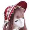 Ruffle Victorian Headpiece Bow Lace Hat Tea Party Lolita Bonnet Cap  Cosplay Accessory
