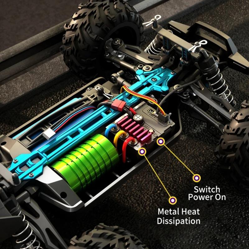 Professional 1:16 High Speed 80KM/H 4-wheel Drive MAX/PRO Brushless Remote Control Car Off-Road Drift RC Racing Vehicle for Kids Adults Outdoor Toys