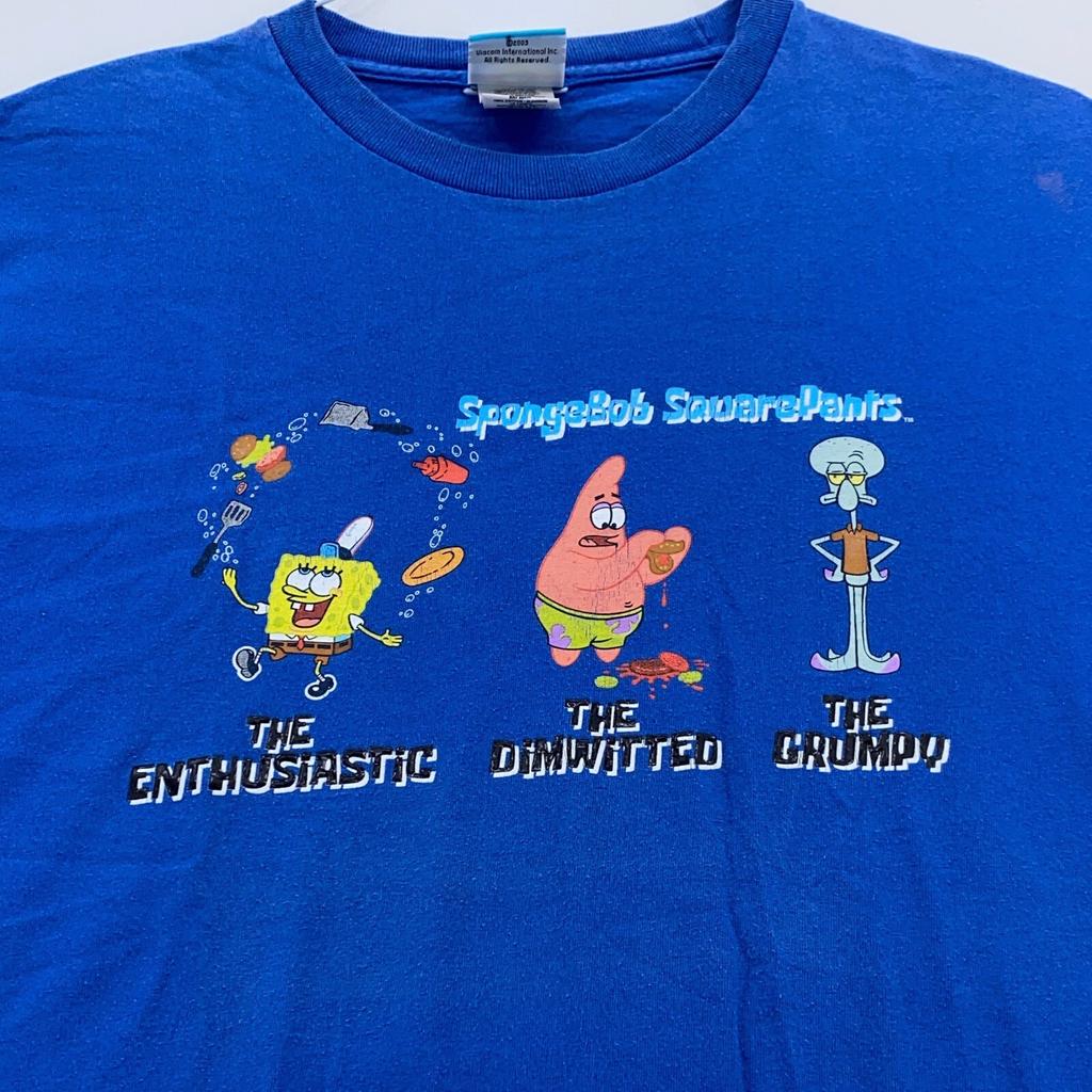 vtg Y2K SPONGEBOB SQUAREPANTS NICKELODEON T-Shirt L cartoon