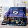 Chelsea Customize Text Blanket Throw Customizable Blanket Soft Warm Cozy Throw For Office Picnics Living Room Livingroom All-Season Use
