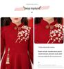 Fashionable Red New Year Princess Dress for Girls, Medium-Large, Autumn/Winter Lady-like Style