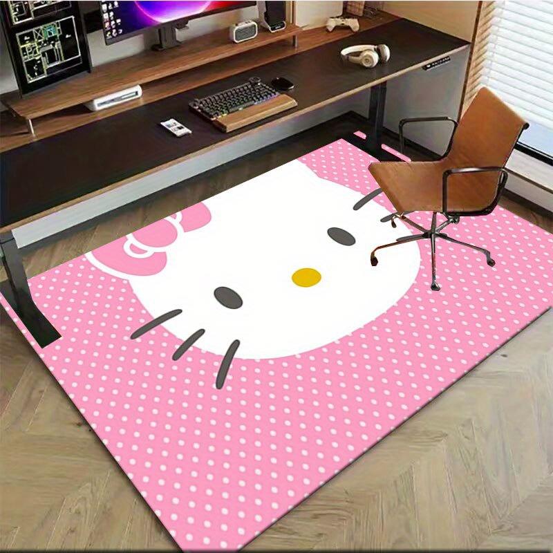 1pc Sanrio Hello Kitty Mermaid Printed Office Carpet Rectangle Rug Under The Table,Perfect Room Decor for Living Room, Bedroom, Kitchen, Non-slip Floo