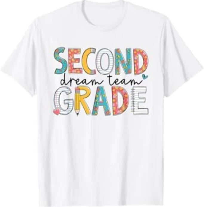 2nd Grade Dream Team Retro Back To School Teacher Student T-Shirt 2XL