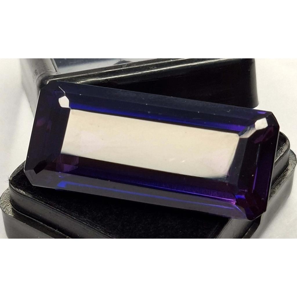 Fabulous Purple Amethyst Natural Emerald Cut 45-47 Ct Certified Loose Gemstone