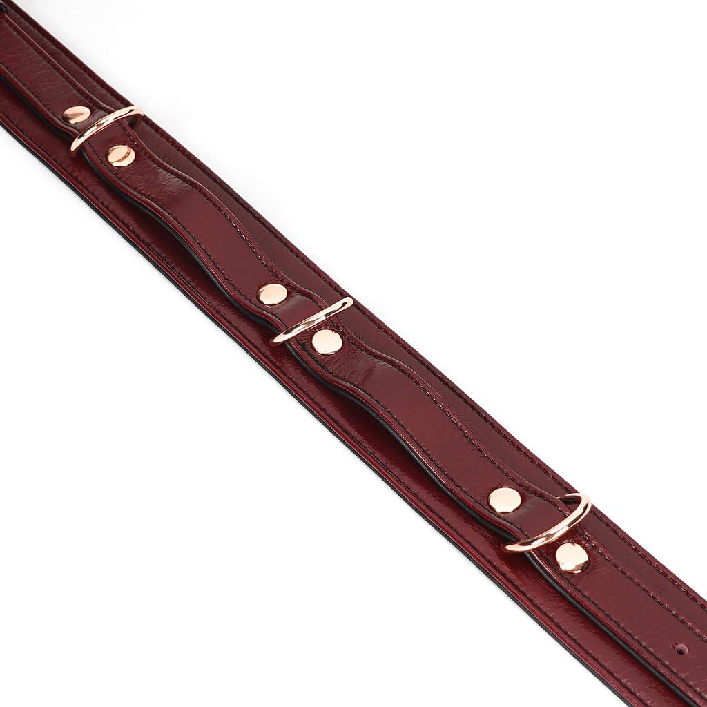 Liebe Seele Thigh Premium SM Genuine for Dominatrix Training Size Cuffs, Restraints, Leather, (Wine Red, M)