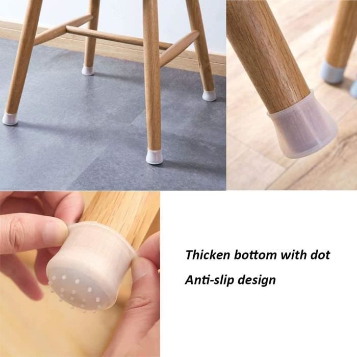 32pcs Silicone Chair Leg Tip Protective Covers Furniture Non-Slip Extendable Round Cap - Yunstore