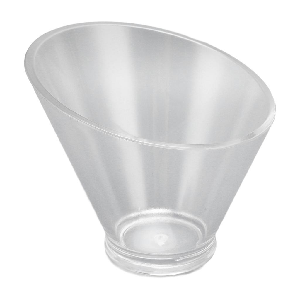 Acrylic Salad Bowl Slanted Salad Mixing Bowls Skid Resistant Bottom Serving Bowl for Pasta Fruit Sauces