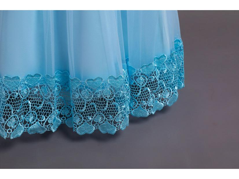 Νέο Καλοκαιρινό 2021 Πριγκιπικό Βραδινό Φόρεμα για Κορίτσια με Μακριά Ουρά