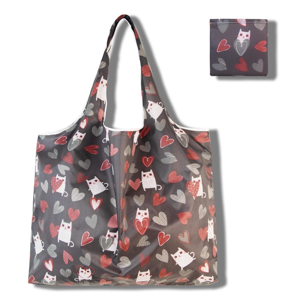 Eco-Friendly Large Capacity Foldable Tote Bag - Creative, Portable, Printed, and In Stock