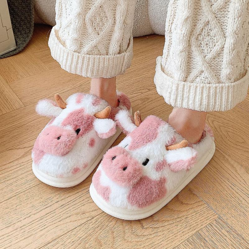 Fashion Couple Cotton Slippers 2025 Winter New Indoor Non Slip Women's Warm Home Shoes Thicken Lightweight Comfortable Men's Plush Shoes