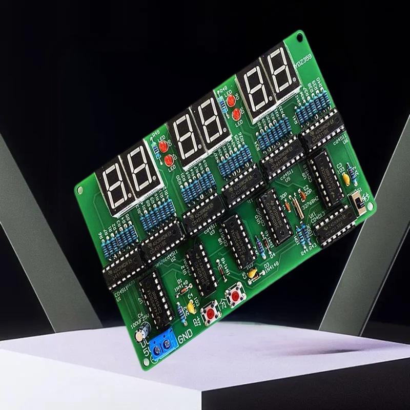 1 Set 2025 New 6 Digits DIY Clock Kit Auto Display Time DIY Alarm Clock Soldering Practice Kit for Students and Diyers