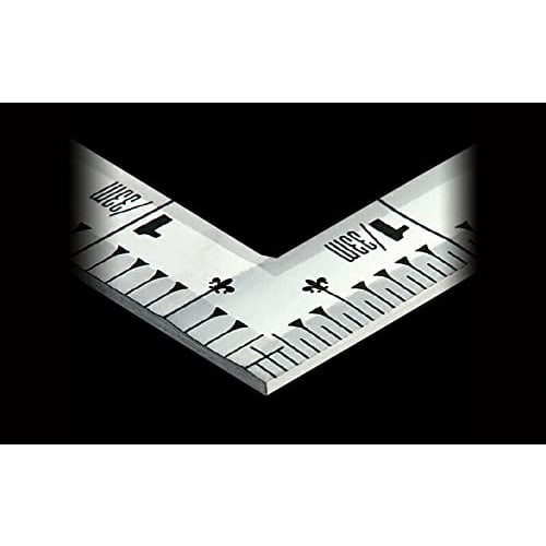 Shinwa Sokutei Carpenter's Scale with Square Graduations on the Back, Silver, 1 Shaku (3.5 ft) 10529