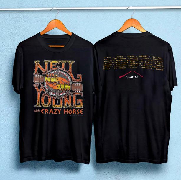 Vintage 1996 Neil Young and Crazy Horse World Tour T-Shirt