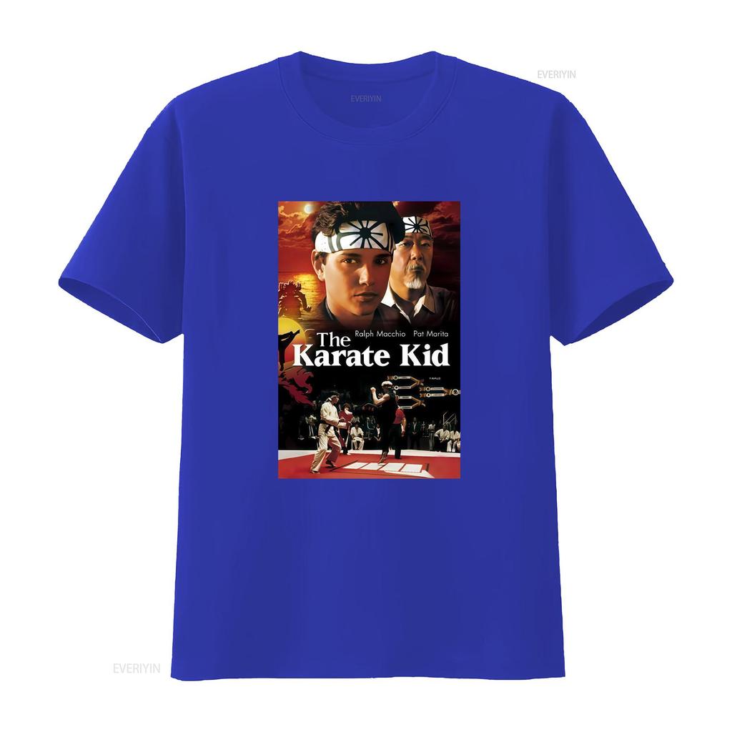 The Karate Kid Movie Classic Film 80s 90s Poster T Shirt Kobra Kai Design Vintage Washed Top For Everyday Wear Slightly Fashion