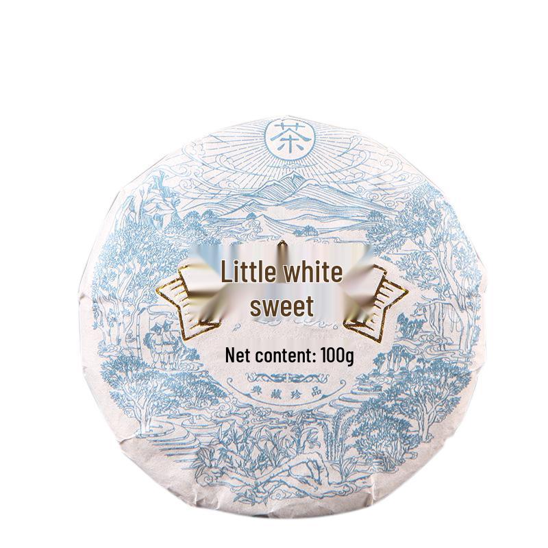Yunnan High Mountain Ancient Tree White Tea Cake - 100g, Sun-Dried with Honey Aroma