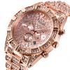 Diamond Watch Men's Hip-hop Gold Calendar Quartz Watch Men's
