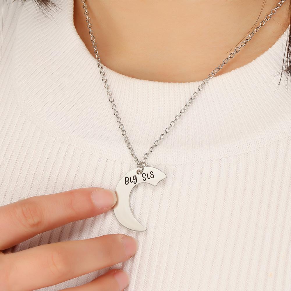 Jewelry Best friends Little Sis Good Sister Necklaces Big Sister Stitching Necklaces 3 Pieces / Set