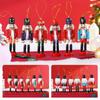 Nutcracker Doll 12cm Walnut Soldier Puppet Set Suitable for Christmas Desktop Decoration Cartoon Walnuts Soldiers Band Dolls