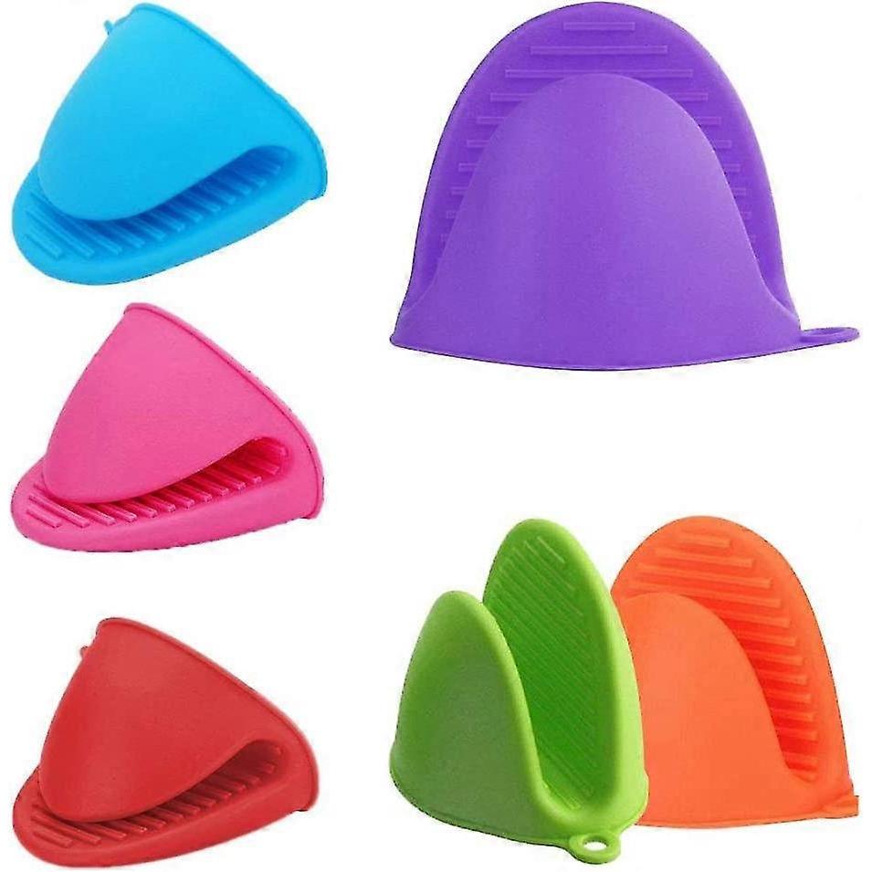 6pcs Heat Resistant Silicone Oven Gloves Pot Holder Mini Glove Oven Baking less