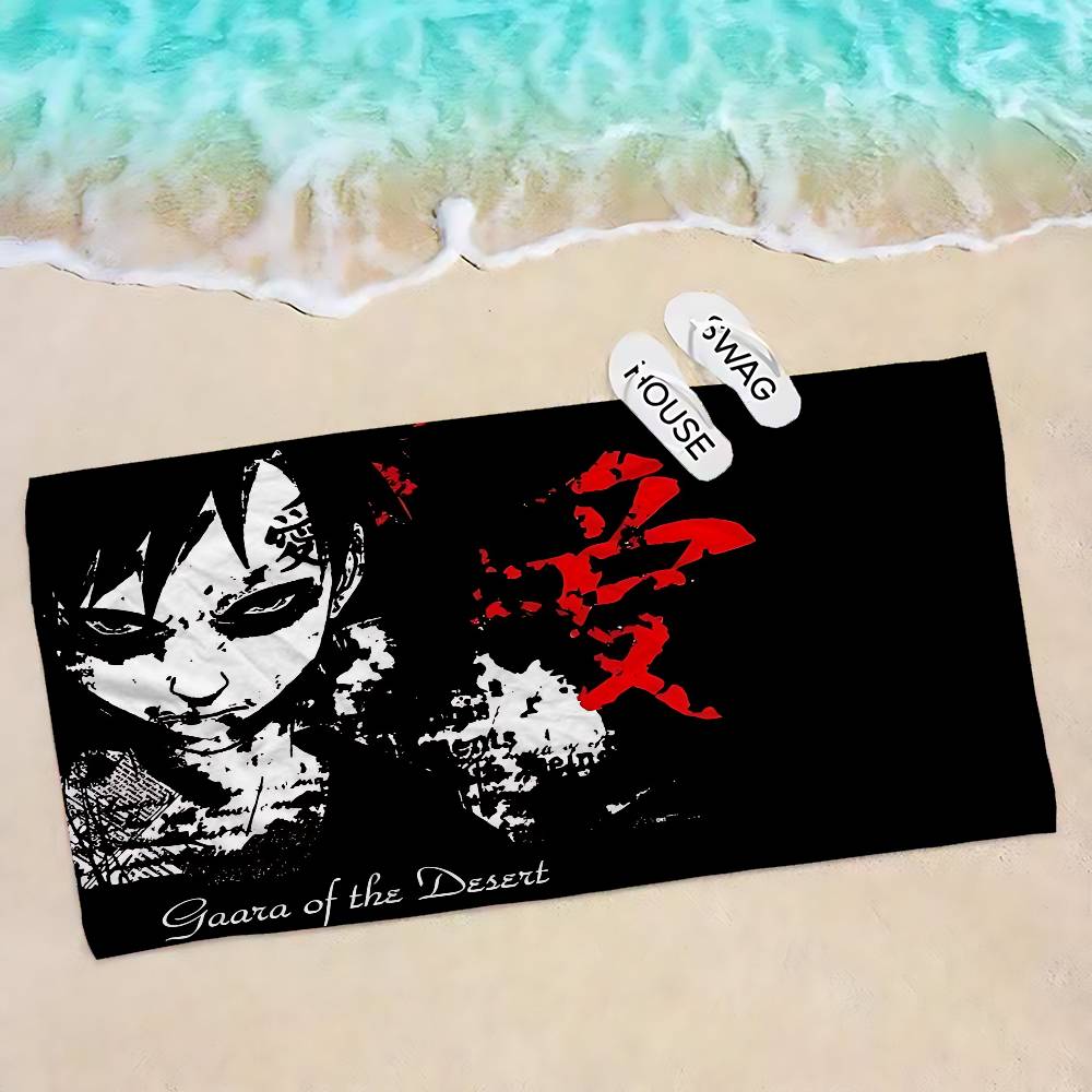 Anime G-Gaara Microfiber Blanket Quick Drying Beach Towels Oversized Printing Super Absorbent Pool Towel Blanket