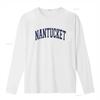 Mens Nantucket Arched Dark Blue Text T Shirt vintage Washed Breathable graphic Slightly Soft Top For Everyday Wear Casual