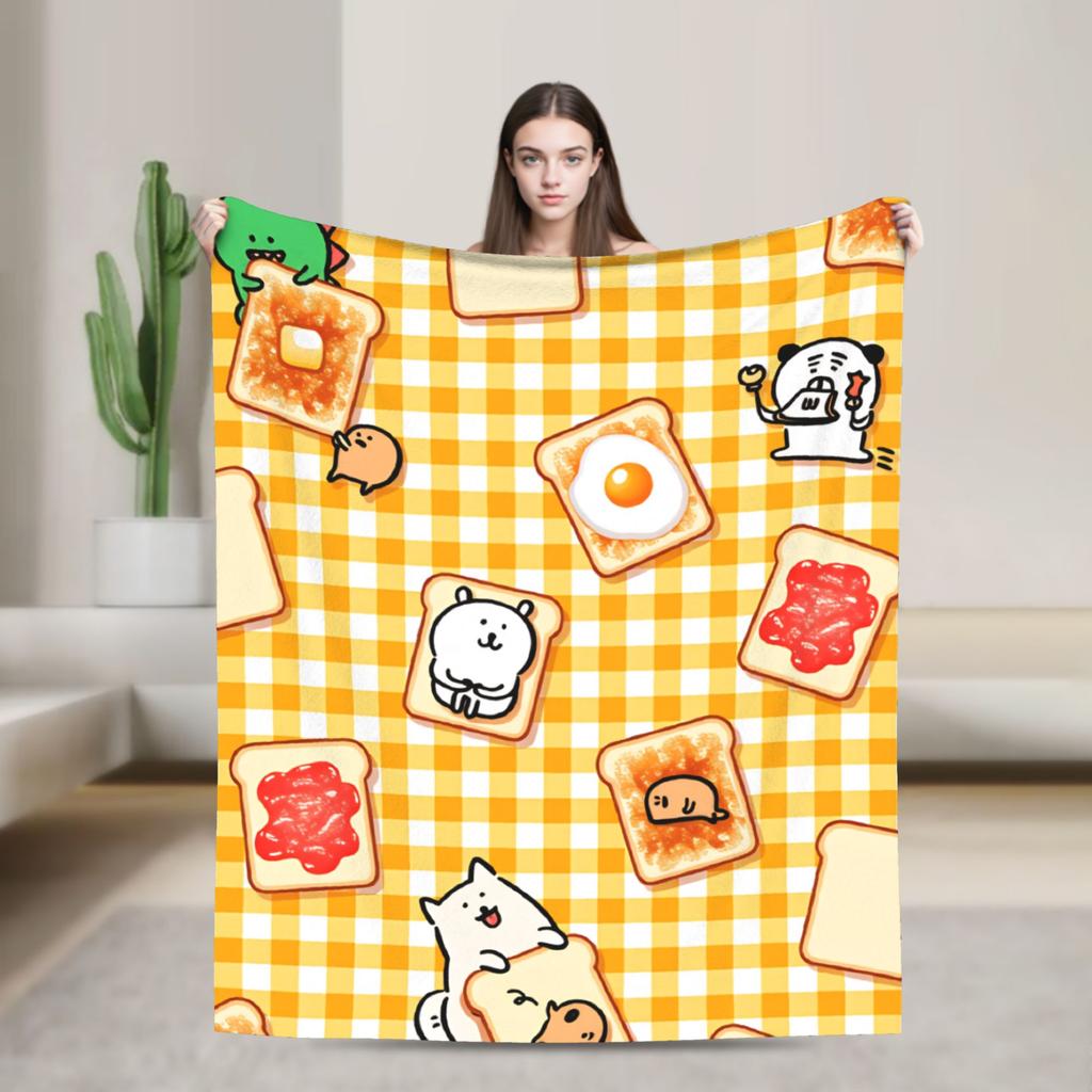 Joke Bear Blanket Warm Novelty Plush Throw Blanket For Girls Boys Couch Chair Sofa Bed Flannel Bedspread Bed Cover