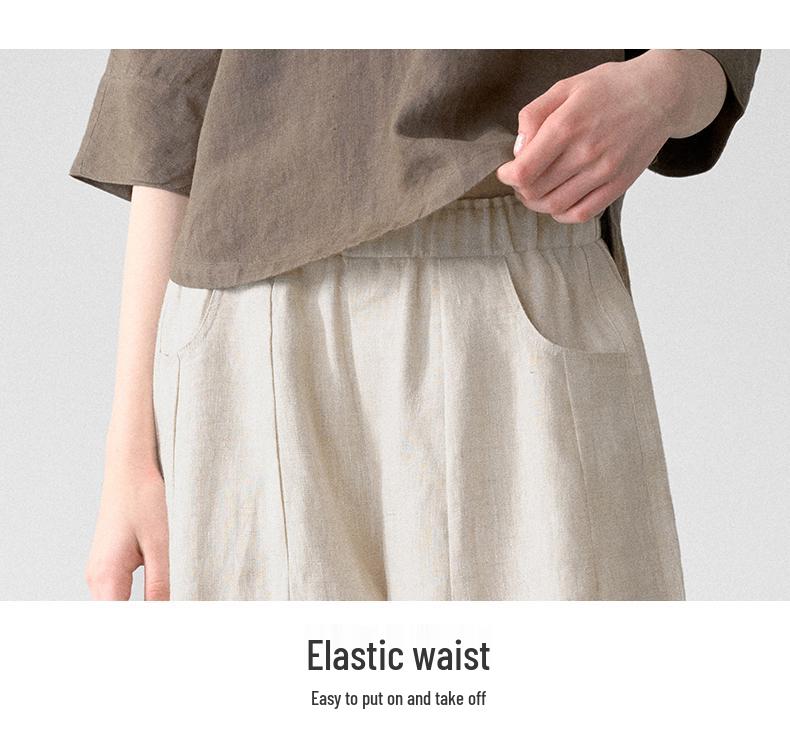 Pantaloni Casual da Donna 100% Lino Puro - Nuova Collezione Primavera/Autunno 2026, Traspiranti, Ampi, Gamba Dritta.