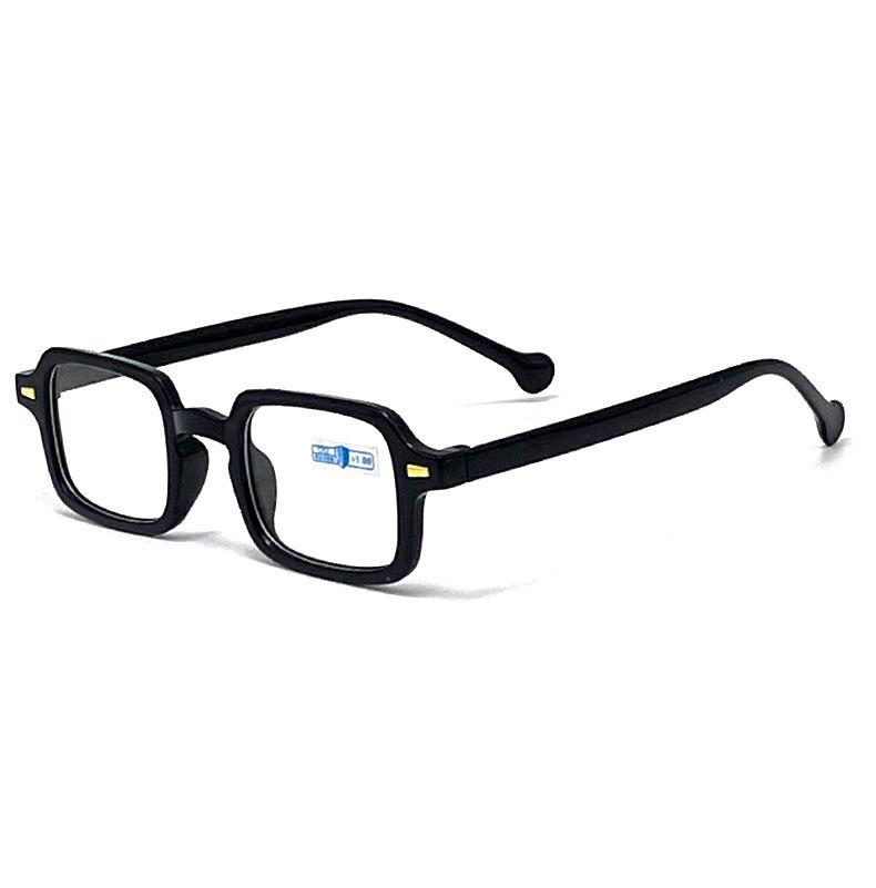 

Latest Vintage Literary Anti-blue Lightweight Reading Eyeglasses Rice Nailed Square Frames Middle-aged And Elderly Vision Eyeglasses 576 1