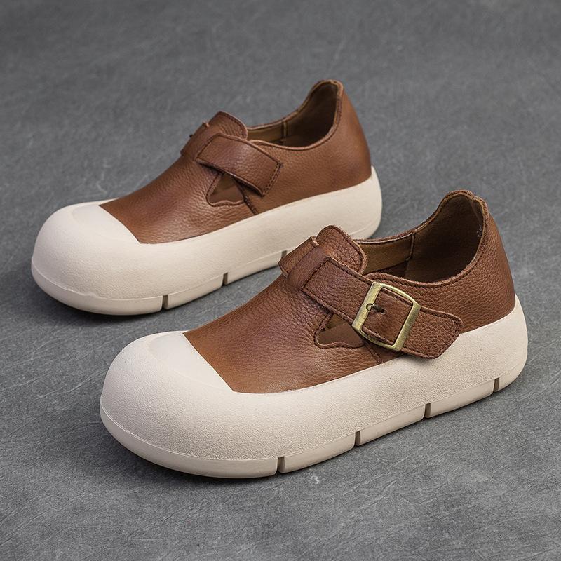 Fashion GKTINOO 2025 Designer Women Flats Slip On Ladies Casual Genuine Leather Flat Handmade Women Shoes Soft Bottom Loafers