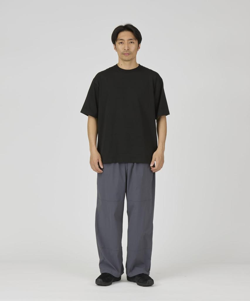 Snow Peak New Standard Back Printed Logo Short Sleeve for Men and Size M T-Shirt NSD-TS-25AU004 T-Shirt Women, Black,