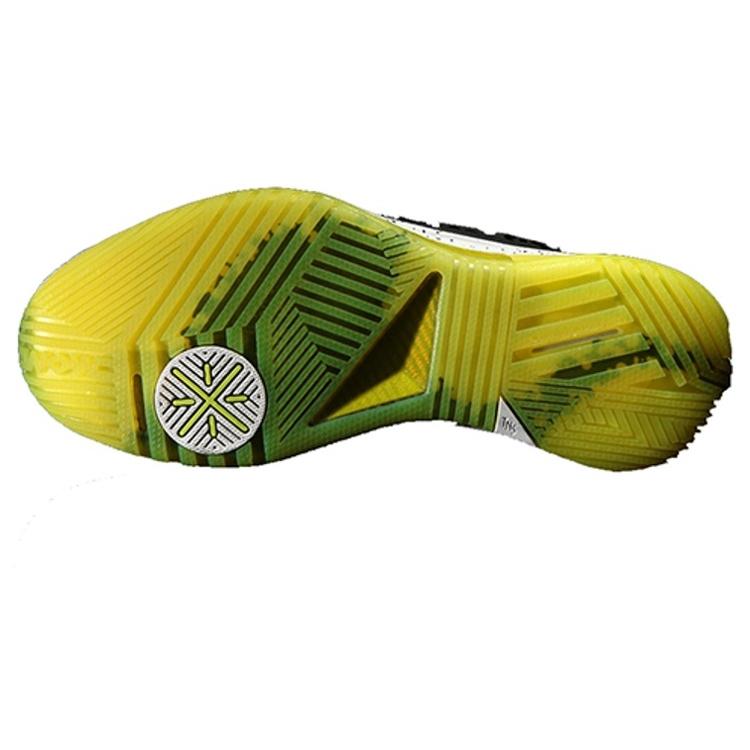 Li Ning WOW 2 All Star Teufelsfisch Dämpfung Rutschfest Mittelhohe Basketballschuhe Herren Schwarz Gelb Weiß ABAH017-10