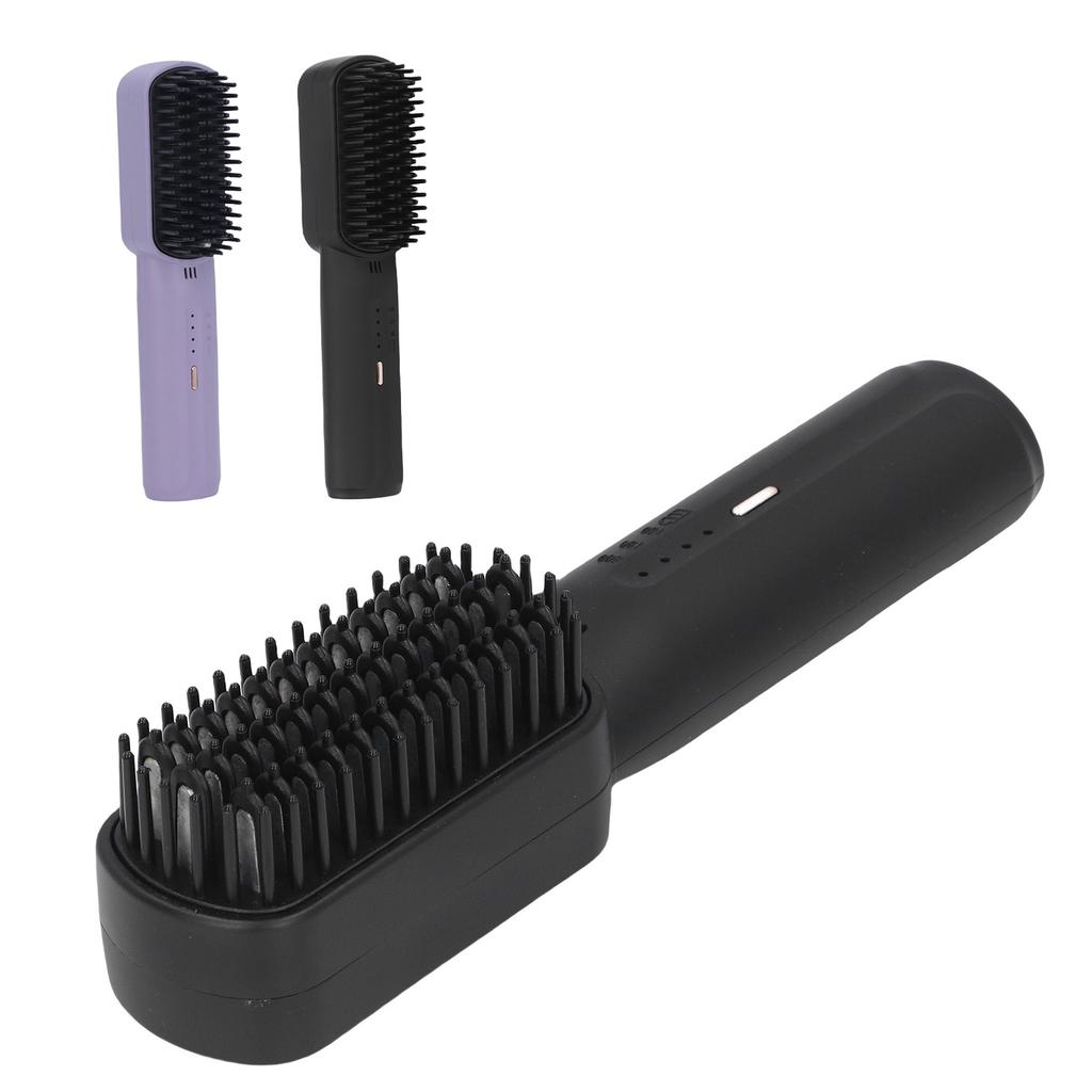 2500mAh Hair Straightener Brush Fast Heating Portable Hair Straightening Comb for Women