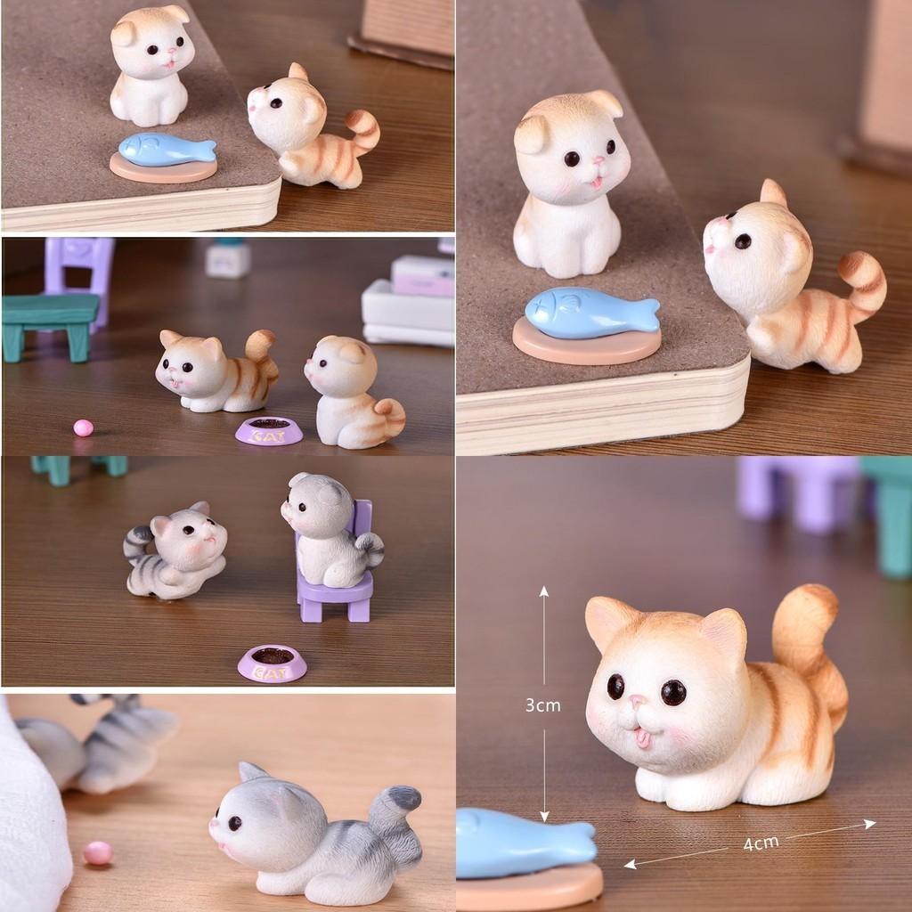 Delightful Cartoon Cat Design Mini Cat Dolls Ideal For Creative Cake Decorations And Gifts