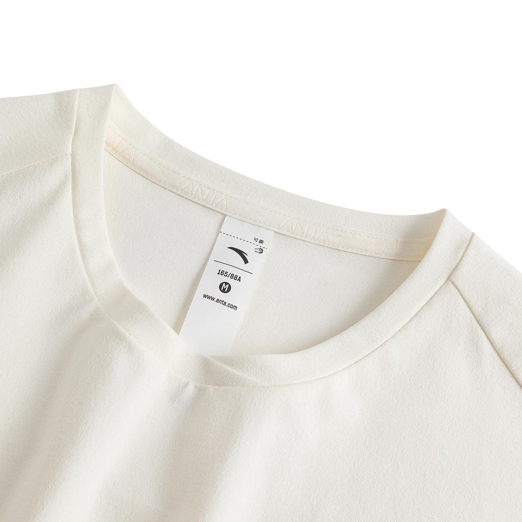 Anta Outdoors Short Sleeve Knitted T-Shirt Summer 2026 Women Tops Warm-Jade-White 962626104-2