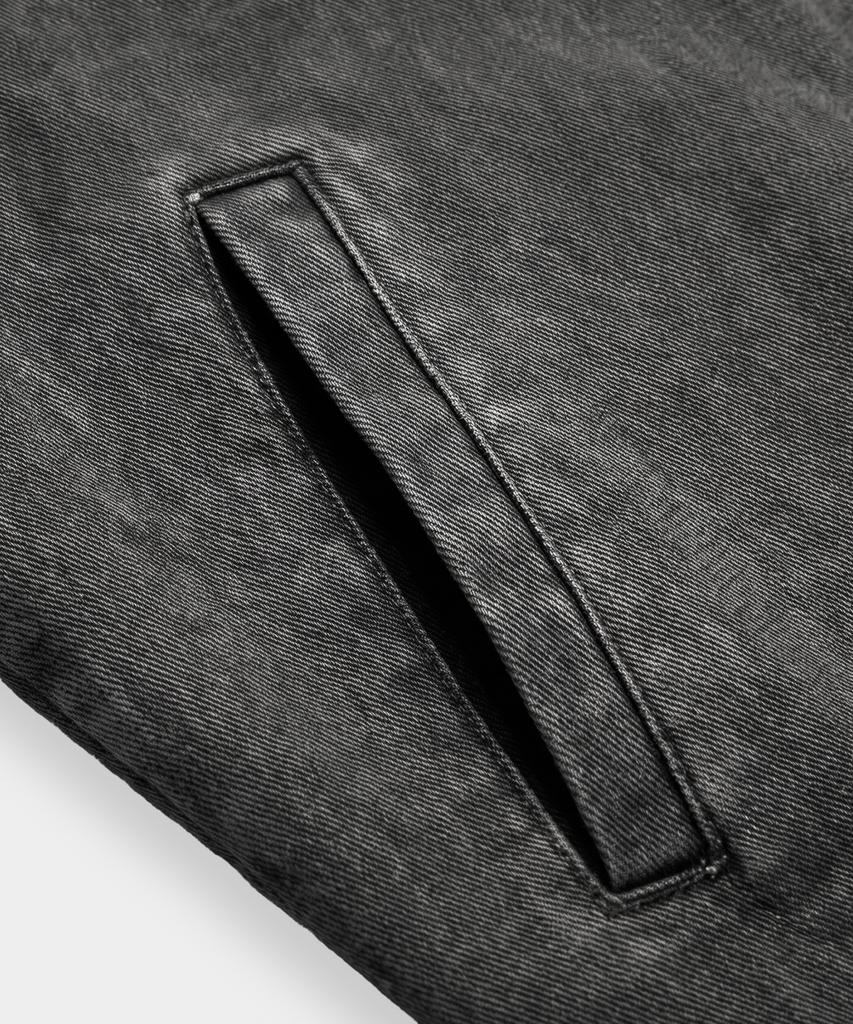 EUGGEN 2Way Cotton Biker Jacket_Washed Black