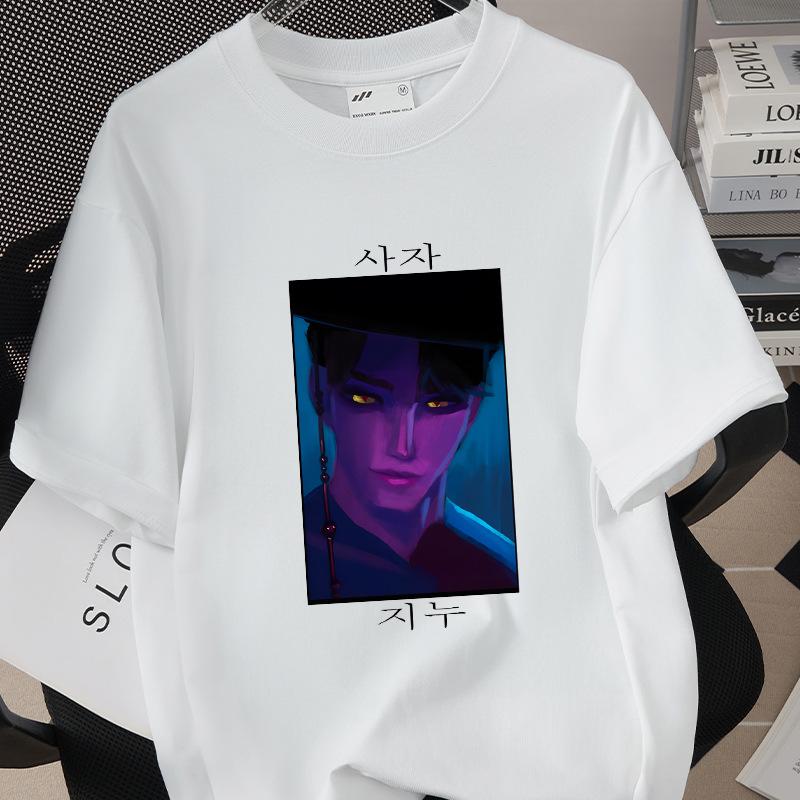 Kpop Korean Wave Witch Hunt Printed Short Sleeved T-shirt