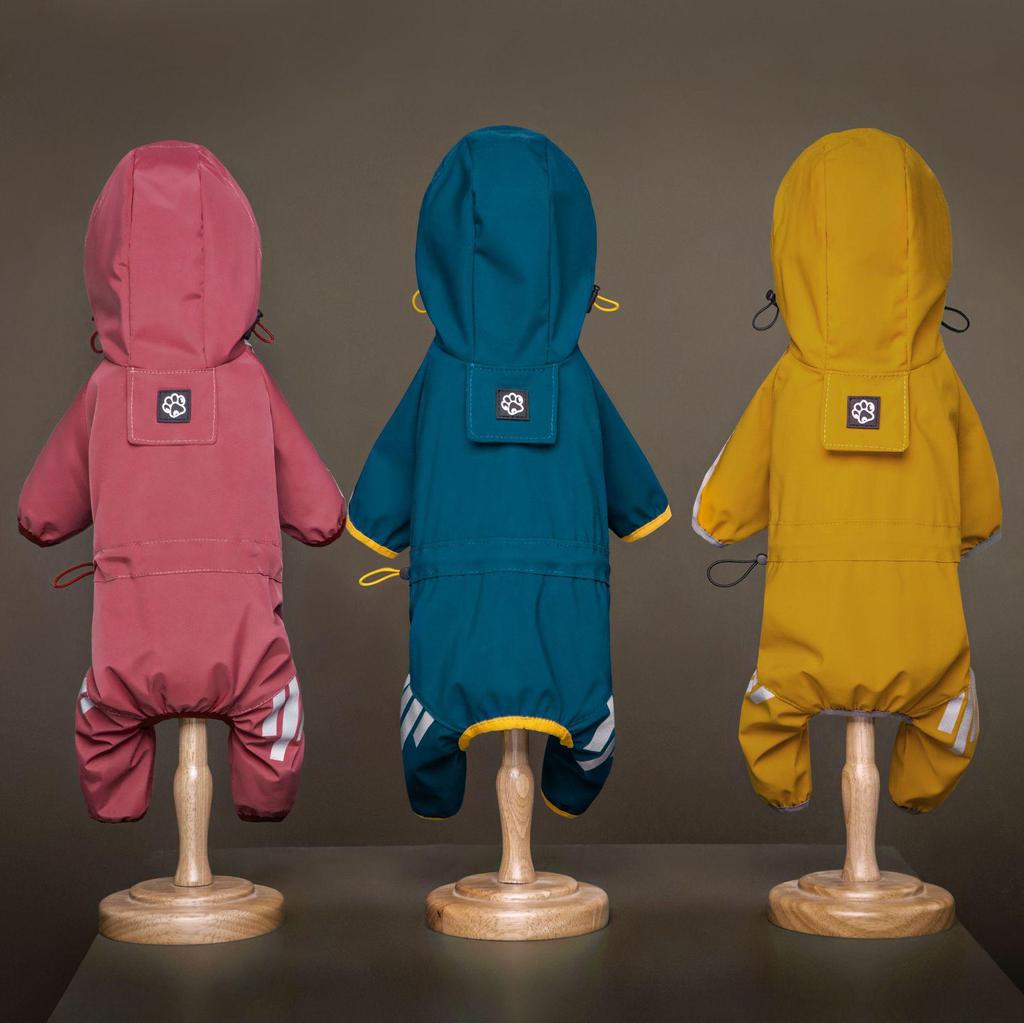 Full-Coverage Waterproof Dog Raincoat for Small Breeds