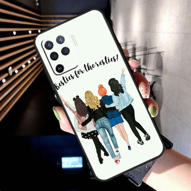 Girls Bff Best Friends Forever Case For Oppo A78 A98 A18 A38 A58 A60 A80 A40 A77 A57 A17 A74 A54 A94 A96 A76 A16 A15 A5 Pro