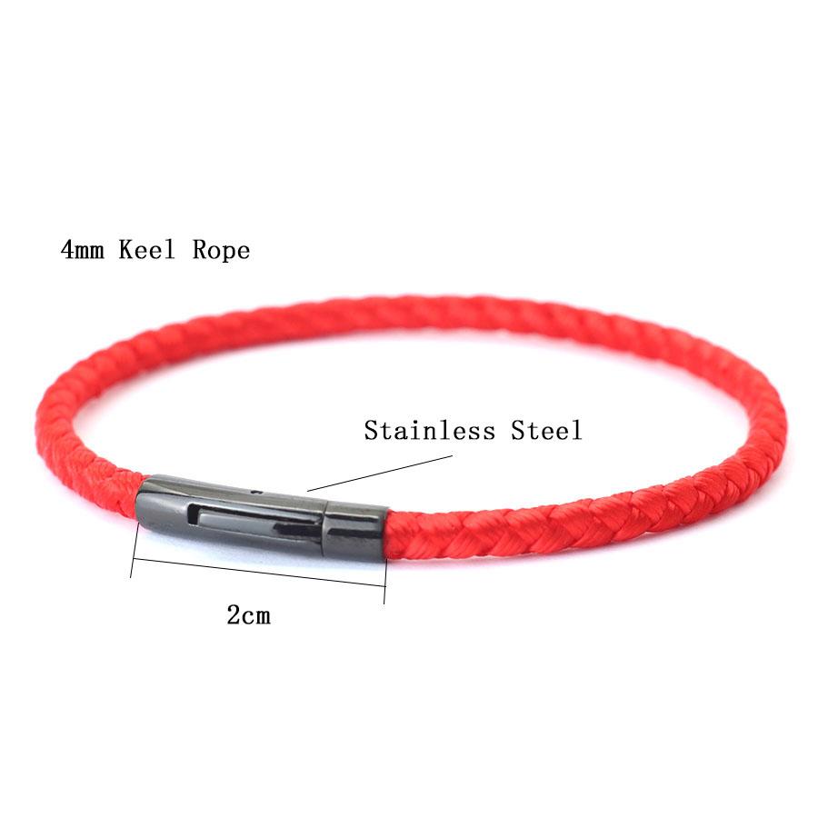 Fashion Grade A Keel Rope Bracelet Unisex Stainless Steel Buckle Wrap Braslet Leisure Pulseira Friendship Braclet Fabric Joias
