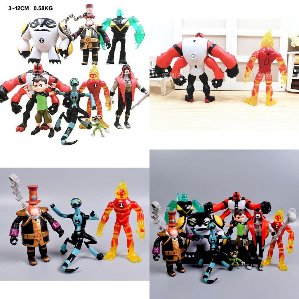 Set di Action Figure Ben 10 in PVC Disegni Dettagliati con Lavorazione di Qualità Premium